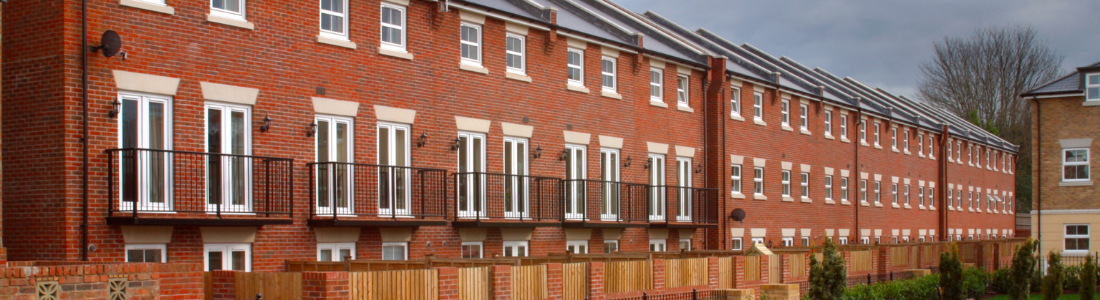 Terrace of new houses