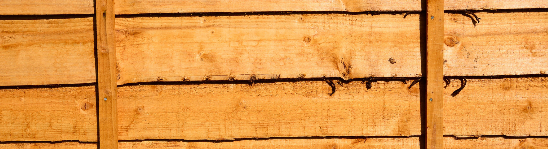 Close up of panel fence