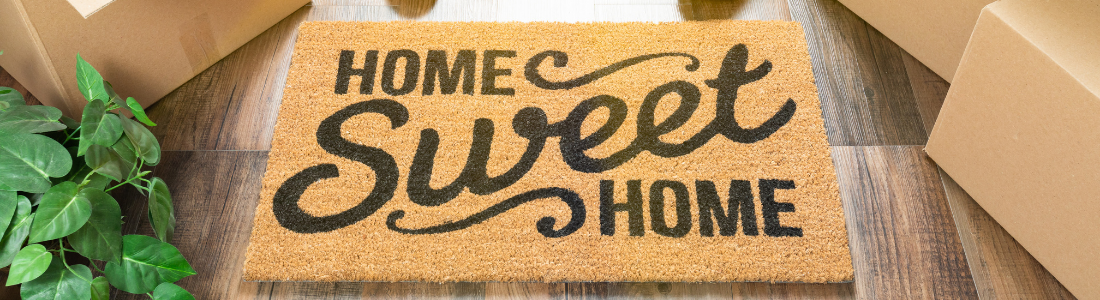 Home sweet home welcome mat