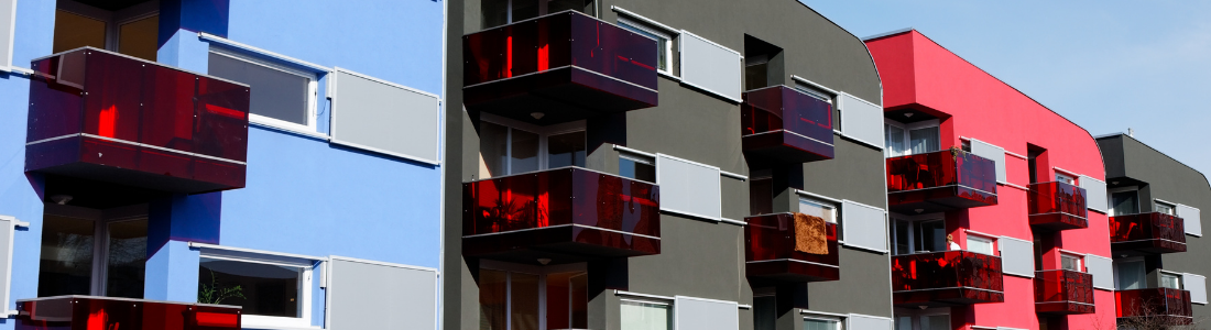 Colourful apartments