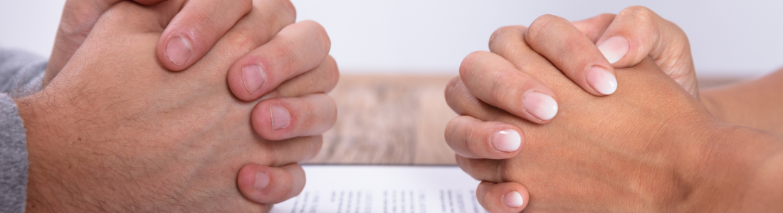 Hands on table top