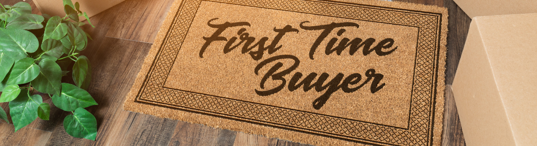 Doormat embossed with First Time Buyer