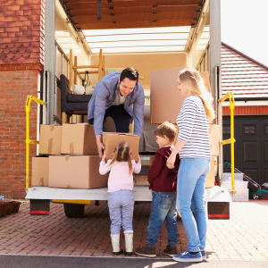 Family unloading removal van