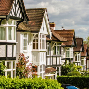 Row of semi-detached houses