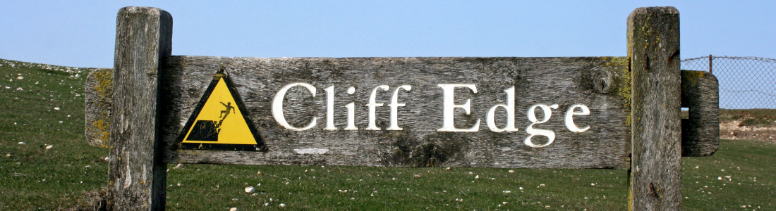 Cliff Edge sign