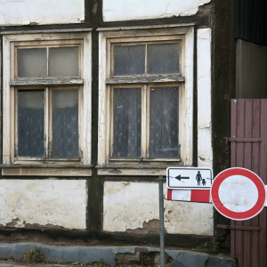 Dilapidated house selling at auction