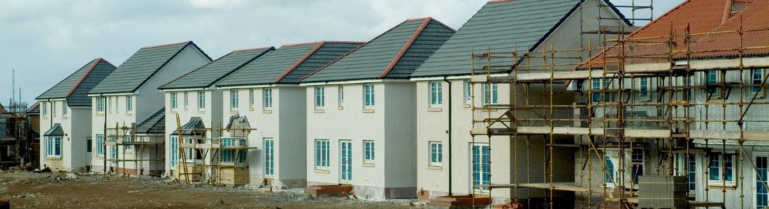 Row of new build homes