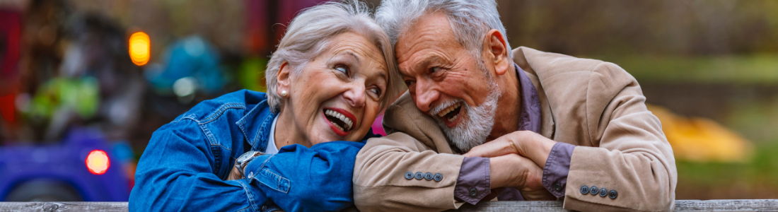 Happy elderly couple