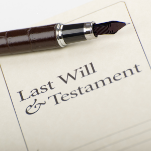 Last Will and Testament and pen