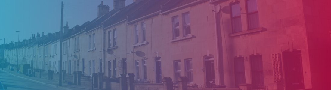 Terraced houses with party walls