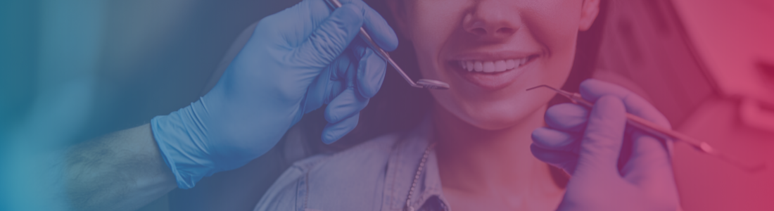 Woman having dental check